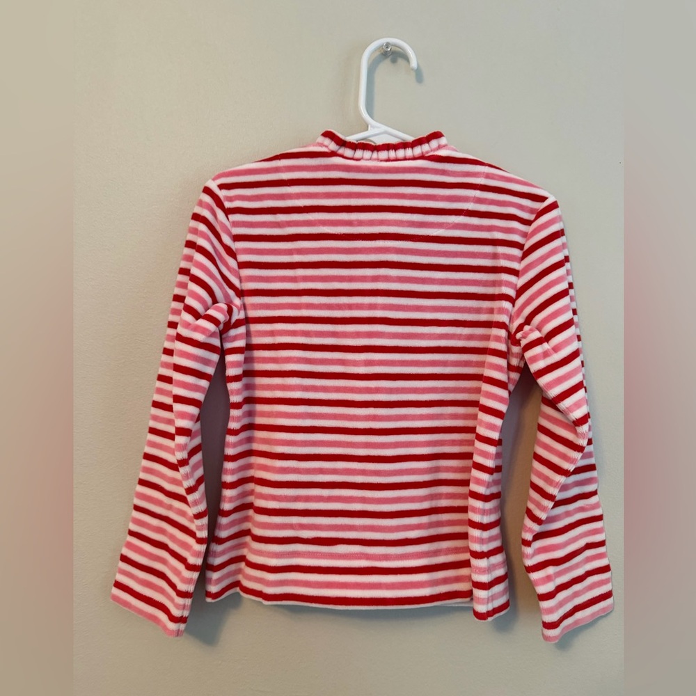 The Beaufort Bonnet Company Pink and Red Velour Zip Up Jacket - Picture 2 of 4
